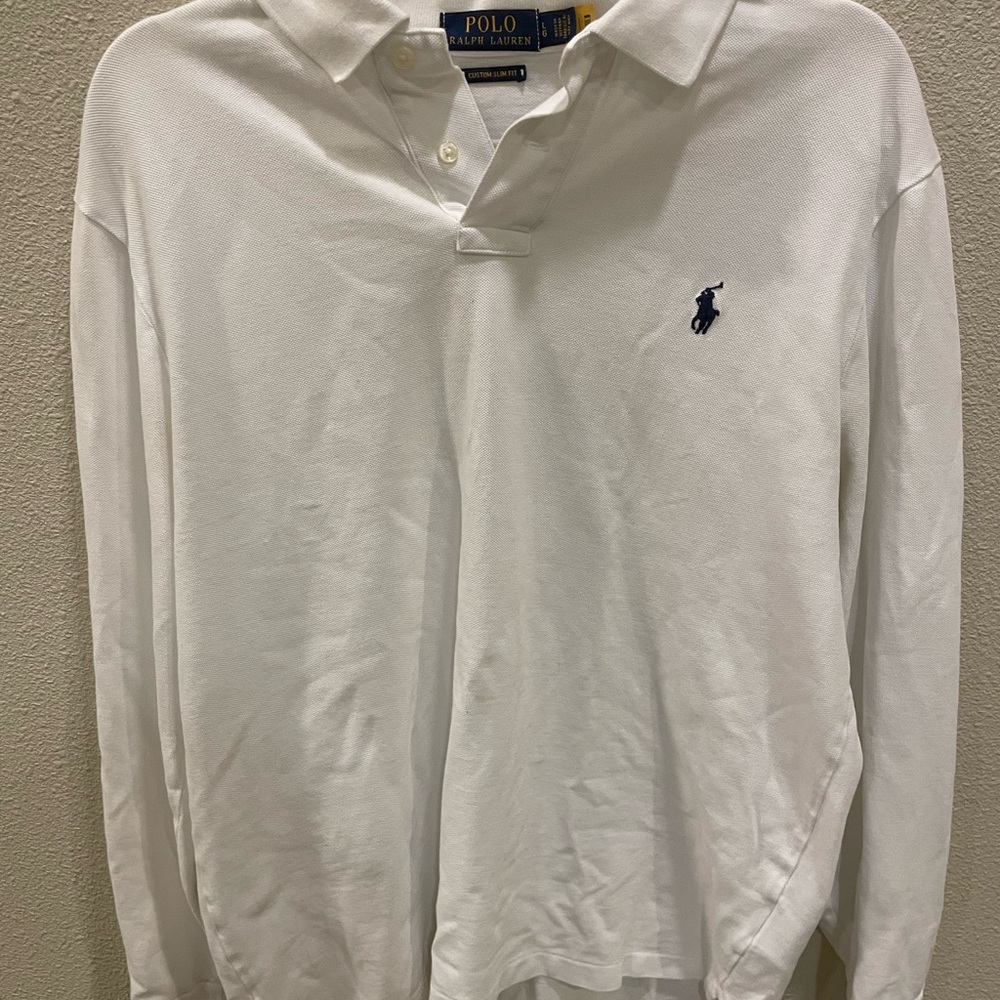 Ralph Lauren White Polo Shirt Classic Style